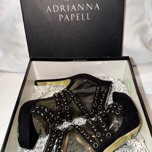 Adrianna Papell Black Studded Women's Heels size 7.5 NEW